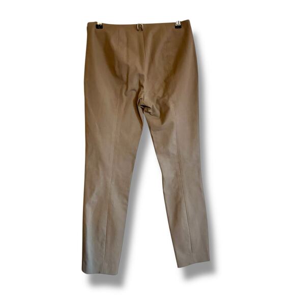 Theory Size 10 Tan Straight Leg Side Zip Trouser Pants Stretchy Classic Chinos - Picture 6 of 6